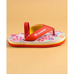 Cute Walk by Babyhug Slip On Flip Flops with Back Strap Closure - Red