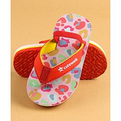 Cute Walk by Babyhug Slip On Flip Flops with Back Strap Closure - Red
