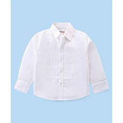 Babyhug Cotton Woven Full Sleeves Solid Party Wear Shirt & Trouser Set with Suspender & Bow - Sky Blue