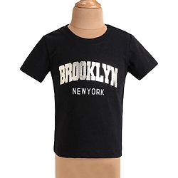 Babyhug Woven  Full Sleeves Solid Blazer With Text Print T-Shirt - Maroon & Black