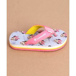 Cute Walk by Babyhug Disney Slip On Flip Flops With Minnie Mouse Graphics - Pink & Blue