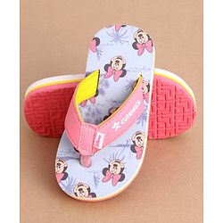Cute Walk by Babyhug Disney Slip On Flip Flops With Minnie Mouse Graphics - Pink & Blue