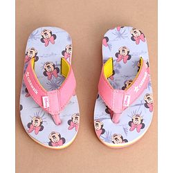 Cute Walk by Babyhug Disney Slip On Flip Flops With Minnie Mouse Graphics - Pink & Blue