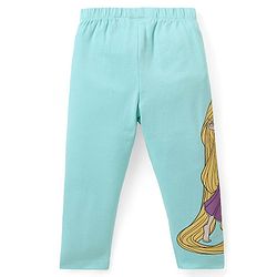 Babyhug Disney Lycra Knit Full Length Leggings with Disney Princess Print Pack of 3 - Sky Navy Blue & Purple