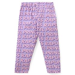 Babyhug Disney Lycra Knit Full Length Leggings with Disney Princess Print Pack of 3 - Sky Navy Blue & Purple