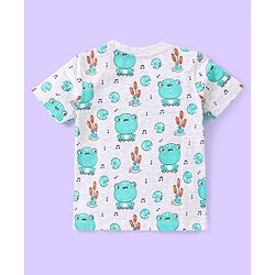 Babyhug 100% Cotton Knit Half Sleeves T-Shirt with Frog Graphics Pack of 3- Multicolour