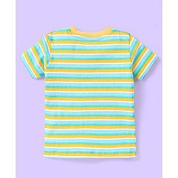 Babyhug 100% Cotton Knit Half Sleeves T-Shirt with Frog Graphics Pack of 3- Multicolour