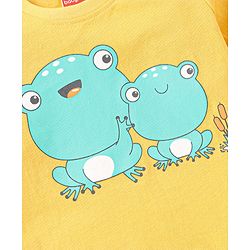 Babyhug 100% Cotton Knit Half Sleeves T-Shirt with Frog Graphics Pack of 3- Multicolour