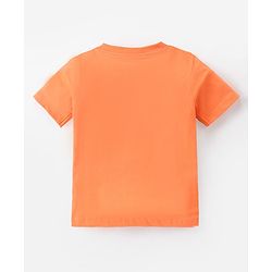 Babyhug Cotton Knit Half Sleeves Henley Neck T-Shirt & Shorts Set With Color Block Print - Multicolor