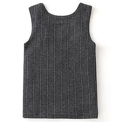 Babyhug Full Sleeves Thermal Wear Pullover Vest & Pant Set - Dark Grey