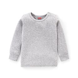 Babyhug Full Sleeves Solid Color Pull Over Thermal Vest Pack of 2 - Light & Dark Grey