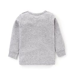Babyhug Full Sleeves Solid Color Pull Over Thermal Vest Pack of 2 - Light & Dark Grey