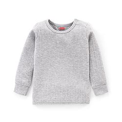 Babyhug Full Sleeves Solid Color Pull Over Thermal Vest Pack of 2 - Light & Dark Grey