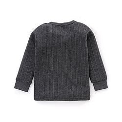 Babyhug Full Sleeves Solid Color Pull Over Thermal Vest Pack of 2 - Light & Dark Grey