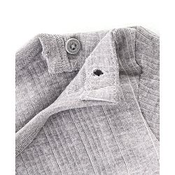 Babyhug Full Sleeves Solid Color Pull Over Thermal Vest Pack of 2 - Light & Dark Grey