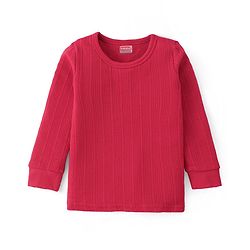 Babyhug Full Sleeves Solid Color Pull Over Thermal Vests Pack of 2 - Red & Navy Blue