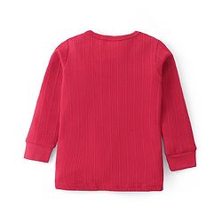 Babyhug Full Sleeves Solid Color Pull Over Thermal Vests Pack of 2 - Red & Navy Blue