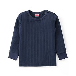 Babyhug Full Sleeves Solid Color Pull Over Thermal Vests Pack of 2 - Red & Navy Blue