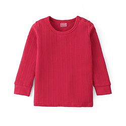 Babyhug Full Sleeves Solid Color Pull Over Thermal Vests Pack of 2 - Red & Navy Blue