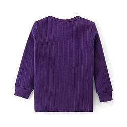 Babyhug Full Sleeves Solid Colour Thermal Vests Pack of 2 - Purple & Brown