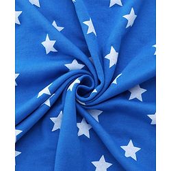 Babyhug Terry Knit Hooded Bath Towel With Star Print L 76 x B 76 cm - Blue