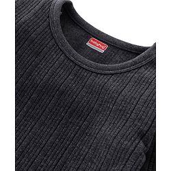 Babyhug Cotton Full Sleeves Pull Over Solid Thermal Vest - Dark Grey