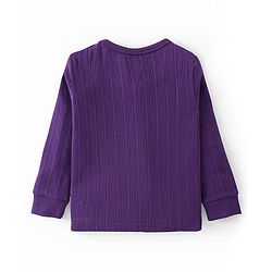 Babyhug Full Sleeves Solid Colour Thermal Vest - Purple