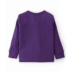 Babyhug Full Sleeves Solid Colour Thermal Vest - Purple