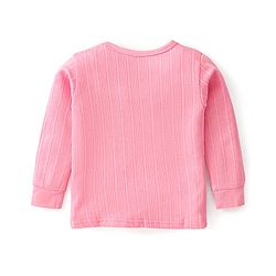 Babyhug Full Sleeves Thermal Wear Vest with Solid Colour - Pink