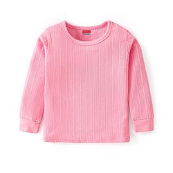 Babyhug Full Sleeves Thermal Wear Vest with Solid Colour - Pink