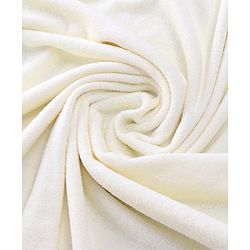 Babyhug Double Ply Terry Hooded Towel Bear Embroidery L 25 x B 30 cm - White