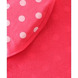 Babyhug Double Ply Terry Hooded Towel with Polka Dot Print L 73.5 x B 73.5 cm - Pink