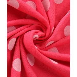 Babyhug Double Ply Terry Hooded Towel with Polka Dot Print L 73.5 x B 73.5 cm - Pink
