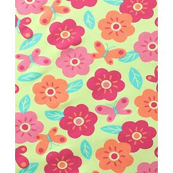 Babyhug Terry Knit Hooded Bath Towel With Floral Print L 76 x B 76 cm - Green