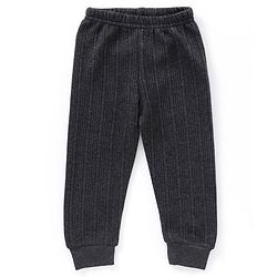 Babyhug Full Sleeves Solid Thermal Vest & Pant - Dark Grey