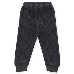 Babyhug Full Sleeves Solid Thermal Vest & Pant - Dark Grey