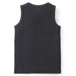 Babyhug Cotton Sleeveless Pull Over Thermal Vest - Dark Grey
