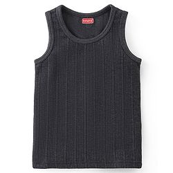 Babyhug Cotton Sleeveless Pull Over Thermal Vest - Dark Grey