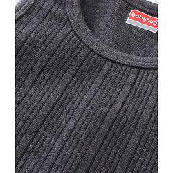 Babyhug Cotton Sleeveless Pull Over Thermal Vest - Dark Grey