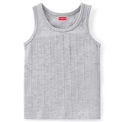 Babyhug Pull Over Sleeveless  Thermal Vest Solid Colour - Grey
