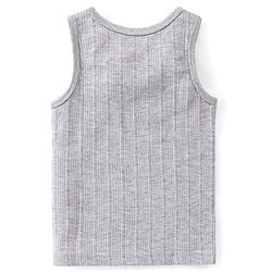 Babyhug Pull Over Sleeveless  Thermal Vest Solid Colour - Grey