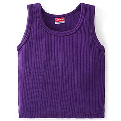 Babyhug Sleeveless Pull Over Thermal Vest - Purple