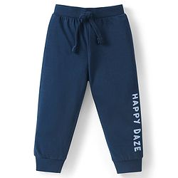 Babyhug Cotton Knit Full Length Lounge Pants with Text Print Pack of 3 - Multicolour