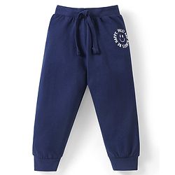 Babyhug Cotton Knit Full Length Lounge  Pants with Text Print Pack of 3 - Multicolour