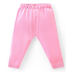 Babyhug Knitted Full Sleeves Pullover Sweater Set with Intarsia Design- Light Pink
