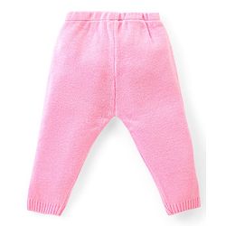 Babyhug Knitted Full Sleeves Pullover Sweater Set with Intarsia Design- Light Pink