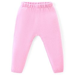 Babyhug Knitted Full Sleeves Pullover Sweater Set Polka Dot - Pink