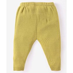 Babyhug Knit Full Sleeves Sweater Set With Floral Design - Multicolor