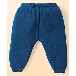 Babyhug Knitted Full Sleeves Striped Pullover Sweater Set - Navy Blue