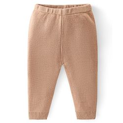 Babyhug Knitted Full Sleeves Cable Knit Designed Pullover Sweater Set - Beige